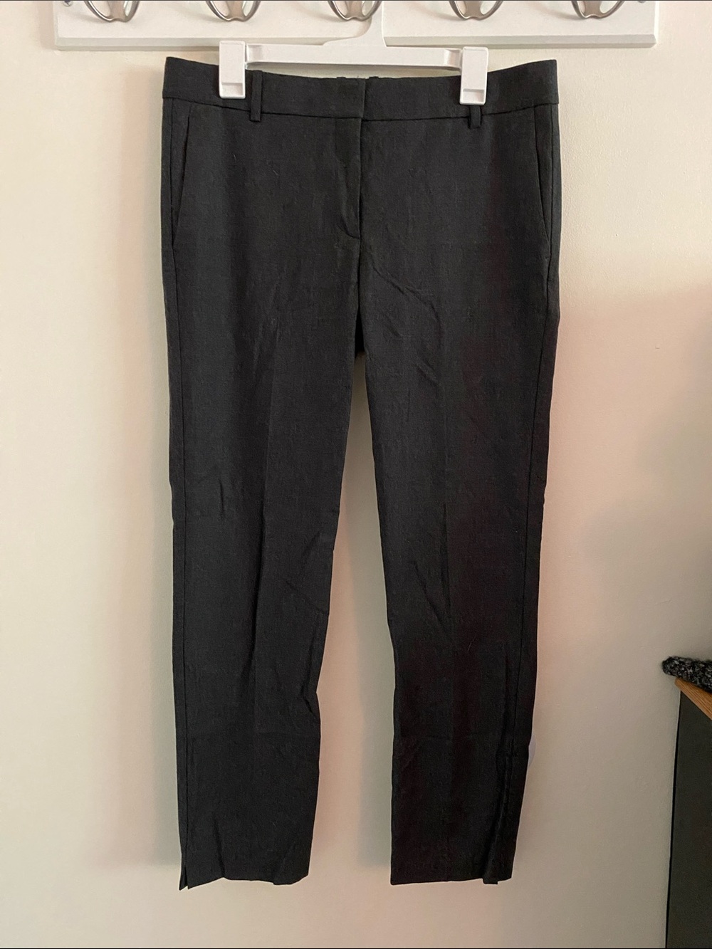 Theory Dark Charcoal Straight Trouser - Charcoal